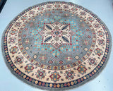 Round Afghan Kazak Rug 2.5x2.5m Shoparug