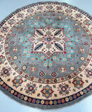 Round Afghan Kazak Rug 2.5x2.5m For Perth Homes.