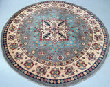 Round Afghan Kazak Rug 2.5x2.5m