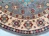 Round Afghan Kazak Rug 2.5x2.5m