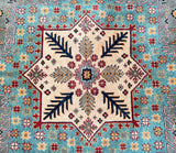 Round Afghan Kazak Rug 2.5x2.5m