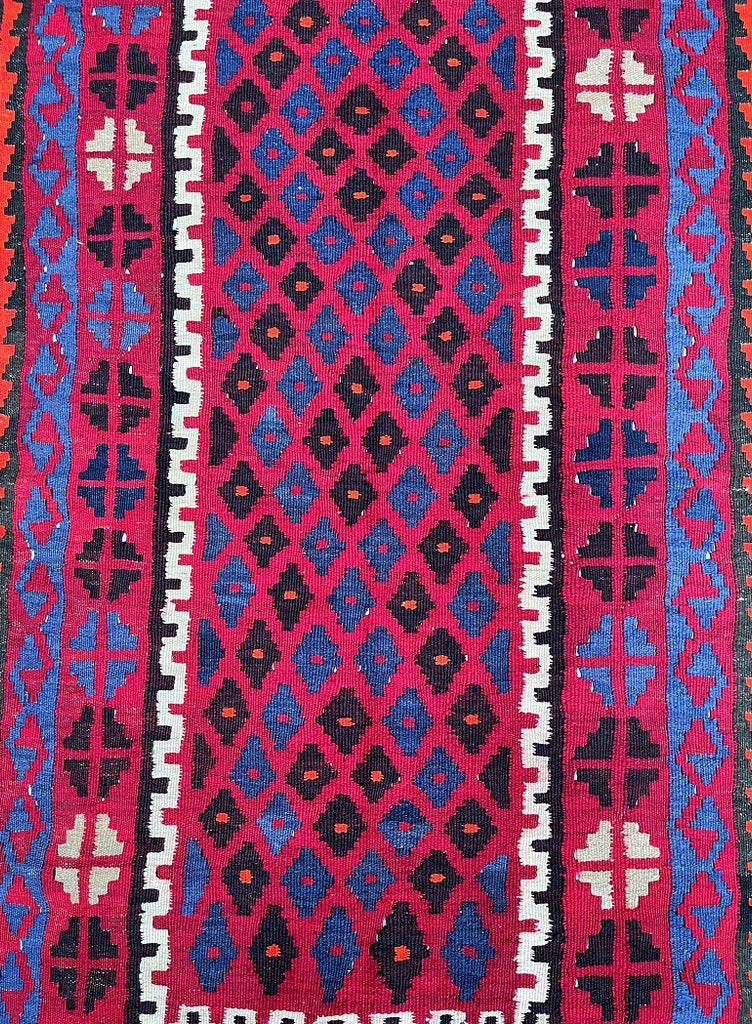1.9x1m Tribal Afghan Meymaneh Kilim Rug
