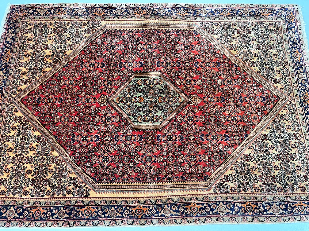 1.65x1.2m Vintage Persian Bijar Rug