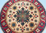 Afghan Kazak Round Rug 1.5x1.5m