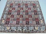 Fine Square Room Size Genuine Hand Knotted Persian Birjand Rug 2x2m For Perth Homes.