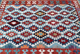 Full room size pure wool handmade Afghan Aryana kilim rug 290x203cm Perth