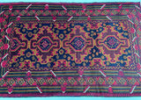 Tribal Vintage Balouchi Rug Which Can Also Be Used As A Short Runner.
