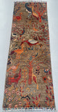Garden Design Handmade Afghan Chobi Hall Runner Rug 177x60cm Shoparug
