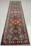 Pure wool handmade Afghan Chobi hall runner rug 290x82cm