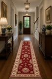 2.9m long lambs wool handmade Afghan Ziegler Chobi hall runner rug Australia