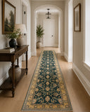 Pure wool hand knotted Afghan Chobi hall runner rug 296x77cm