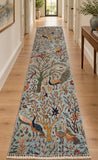 3m long garden of paradise handmade Afghan Chobi hall runner rug