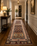 Pure wool hand knotted Afghan Sultani Chobi hall runner rug 307x91cm