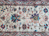3.1m long lamb’s wool hand knotted Afghan Chobi hall runner rug