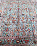 This Afghan Chobi Rug Is A Full Room Size And Is Expertly Hand Knotted Using A Luxurious Pure Lamb’s Wool Pile On A Cotton Foundation