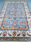 Decorative Full Room Size Genuine Hand Knotted Afghan Chobi Rug 3x2m