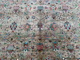 Large Room Size Authentic Hand Knotted Afghan Chobi Rug 339x247cm Shoparug