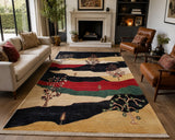 Large room size garden design handmade Afghan Chobi rug 3.4x2.5m Perth