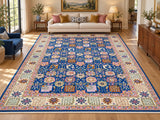 Large room size wool hand knotted Afghan Chobi rug 353x270cm Australia