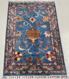 Certified Handmade Afghan Rug 93x65cm