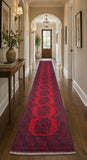 Oversize Wool Handmade Afghan Dulatabad Hall Runner Rug 580x80cm Shoparug