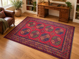 Stunning lambs wool hand knotted nomadic Afghan Ersari rug 2x1.5m Shoparug
