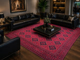 Large room size Merino wool handmade Afghan Ersari rug 350x251cm