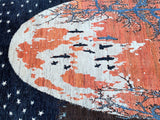 Decorative room size wool modern handmade Afghan Gabbeh rug 2.4x1.7m Perth