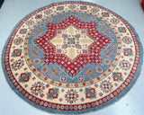 Round Afghan Kazak Rug 2.5x2.5m Australia