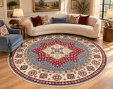 Full Room Size Hand Knotted Afghan Kazak Round Rug 248x248cm Shoparug