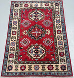 Tribal Afghan Kazak Rug 1.4x1m