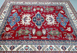Large room size geometric design handmade Afghan Kazak rug 3x2.5m Adelaide