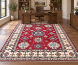 Large large room size hand knotted tribal Afghan Kazak rug 301x246cm Perth