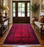 Wool Genuine Handmade Afghan Khal Rug 152x101cm