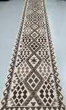 Handmade Afghan Kilim Hall Runner 397x82cm
