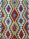 Pure Wool Hand Woven Afghan Aryana Kilim Hall Runner Rug 294x85cm Shoparug