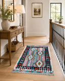 Afghan Kyber Kilim Rug 1.6x1.3m