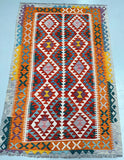 Certified Handmade Afghan Kilim Rug 196x127cm