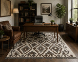 Neutral tone woolen handmade Afghan Kyber kilim rug 2x1.5m