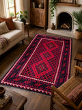 Afghan Meymaneh Kilim Rug 2.2x1.15m