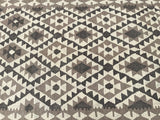 Room size neutral tone hand woven Afghan Waziri kilim rug 2.4x1.7m