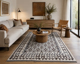 Neutral tone woolen handmade Afghan Kyber kilim rug 2.4x1.8m
