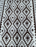 Room size neutral tone hand woven Afghan Aryana kilim rug 2.4x1.8m