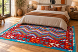 Full room size woolen handmade Afghan Waziri kilim rug 296 x 203cm Perth