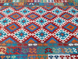 Full room size wool hand woven Afghan Waziri kilim rug 325x201cm Australia