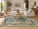 Massive room size handmade Afghan Waziri kilim rug 369x266cm Perth