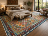 Massive room size hand woven Afghan Waziri kilim rug 482x299cm Shoparug