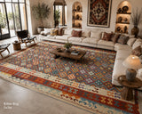 Massive room size pure wool hand woven Afghan Aryana kilim rug 4.9x3m Australia