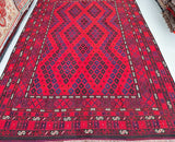 Large room size pure wool handmade Afghan Meymaneh kilim rug 3.9x2.9m Australia