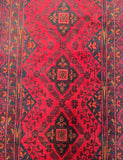 Pure Wool Hand Knotted Afghan Kunduz Hall Runner Rug 560x80cm Shoparug